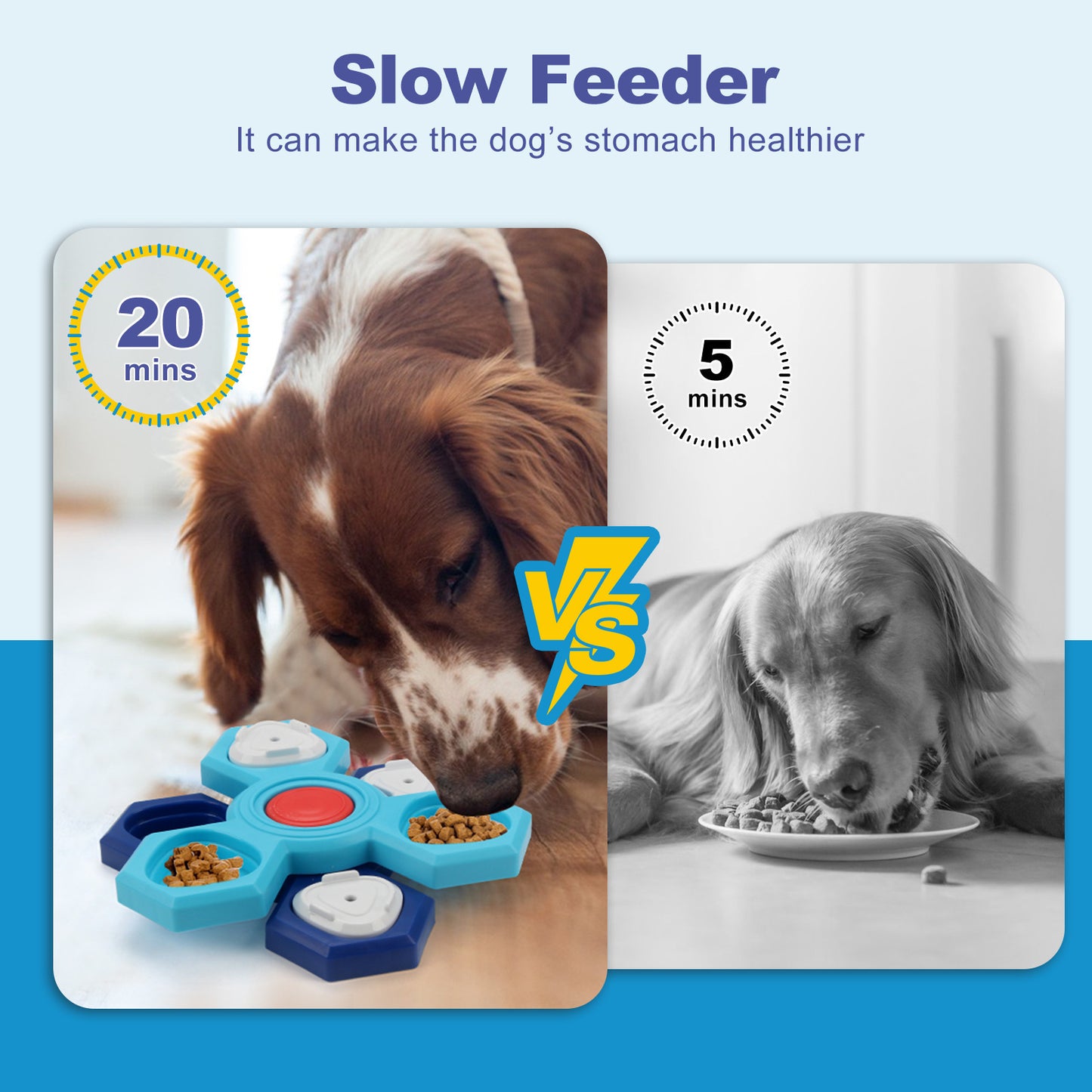 Interactive 4-Layer Slow Feeder Dog Bowl