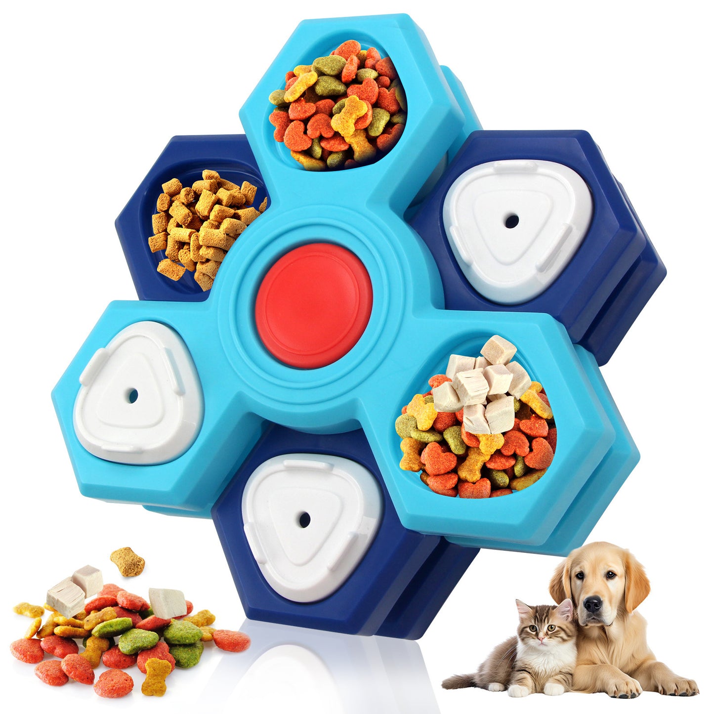 Interactive 4-Layer Slow Feeder Dog Bowl