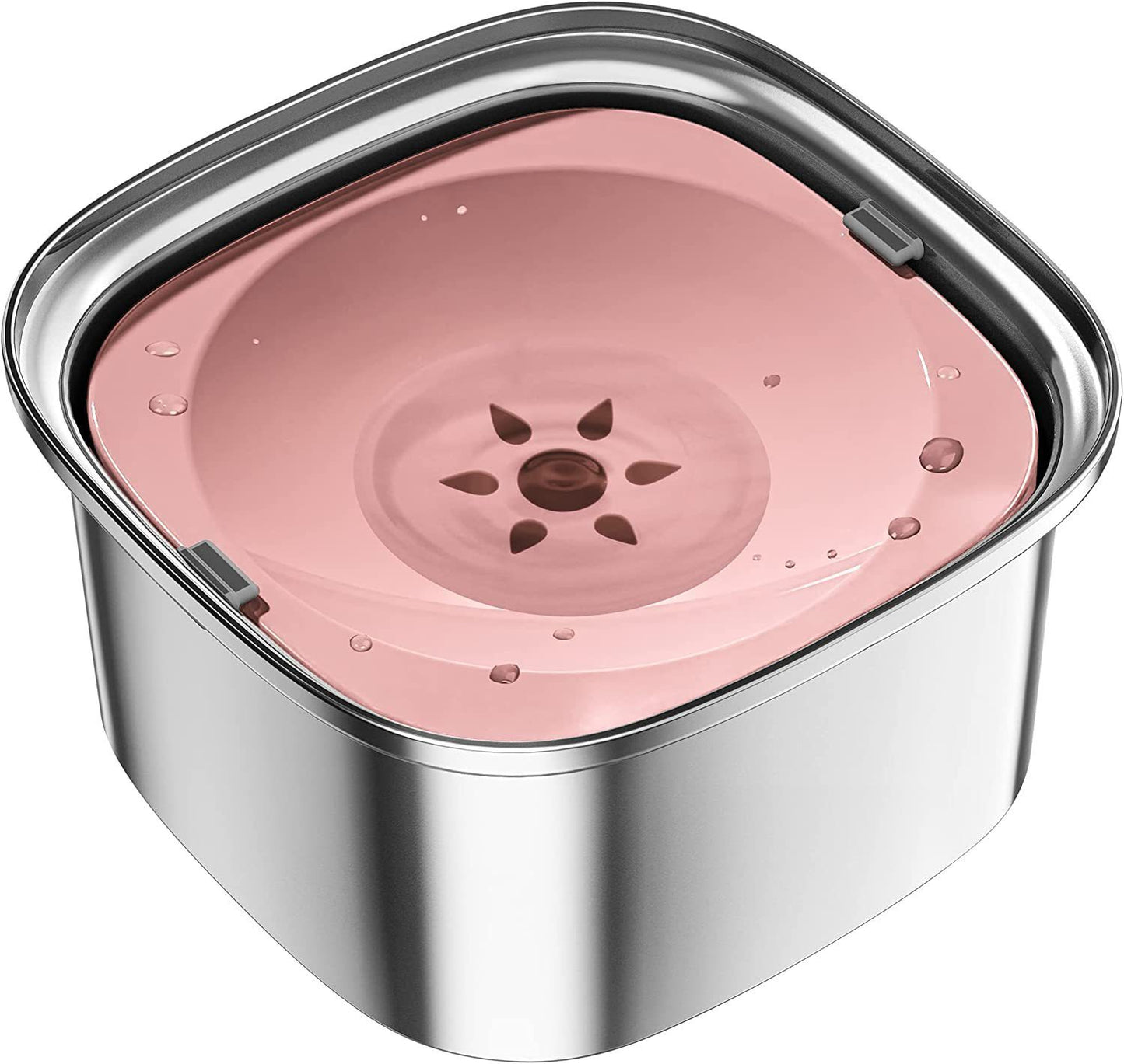 Pet Stainless Steel Water Bowl Large Capacity Floating