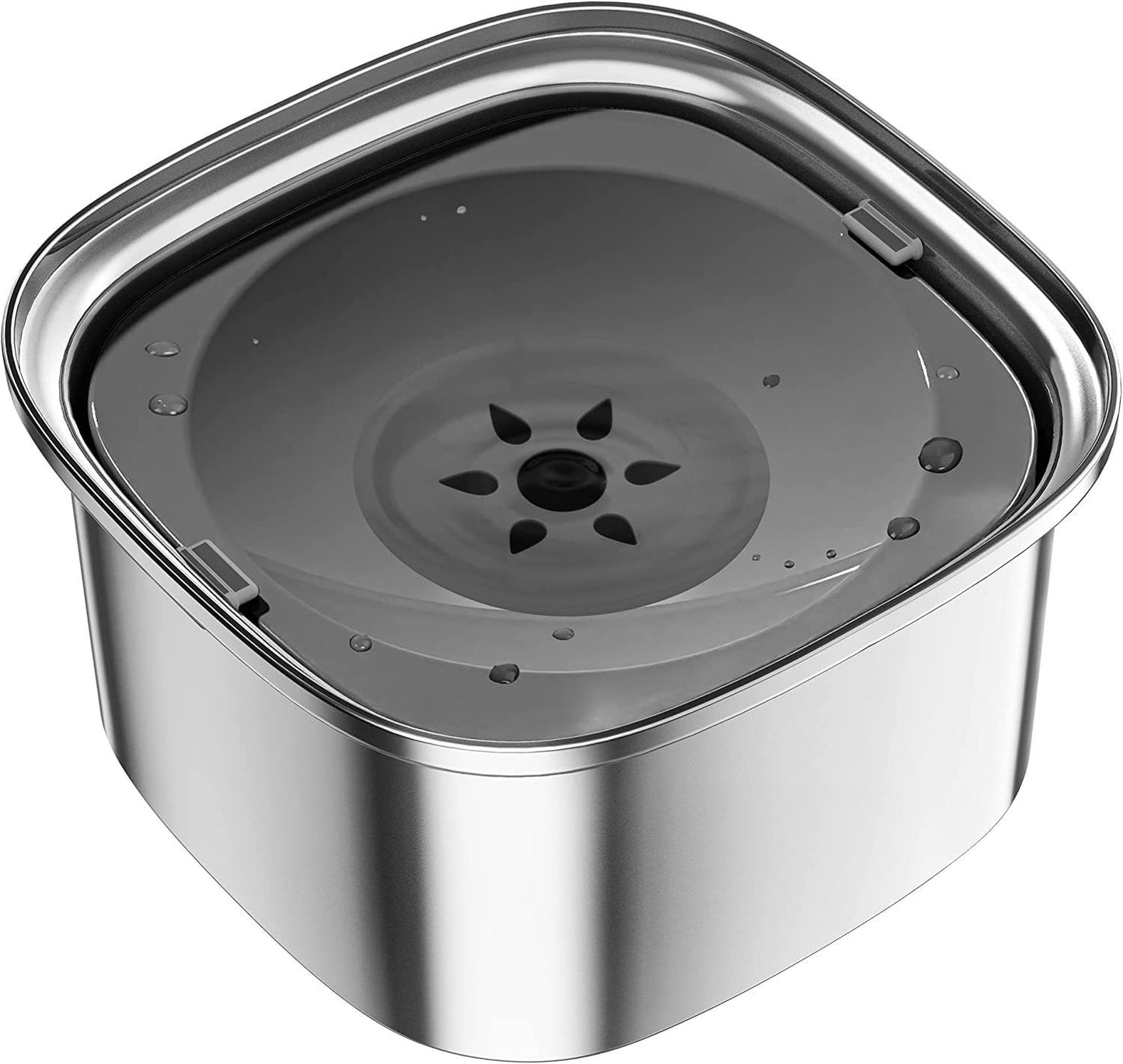 Pet Stainless Steel Water Bowl Large Capacity Floating