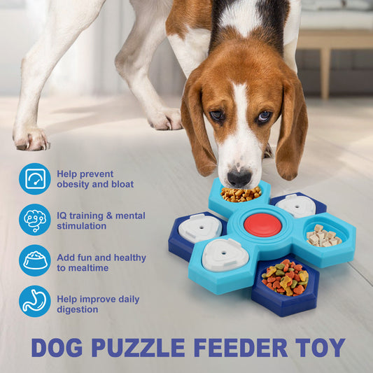 Interactive 4-Layer Slow Feeder Dog Bowl