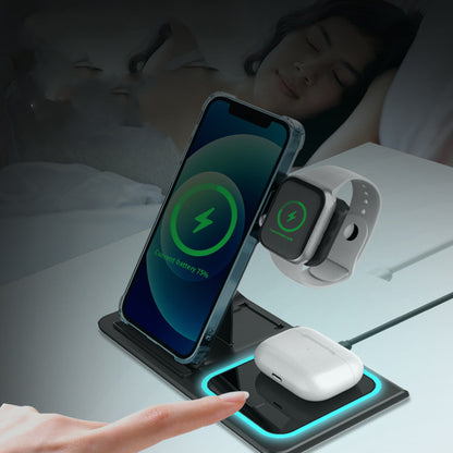 Three-in-One Foldable Wireless Charger