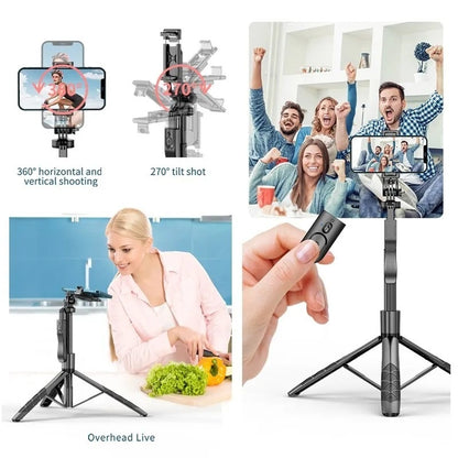 Bluetooth Selfie Stick Stabilizer with Light