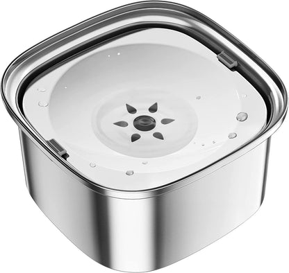 Pet Stainless Steel Water Bowl Large Capacity Floating